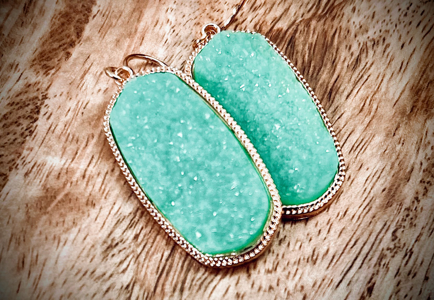 Turquoise Druzy Earrings